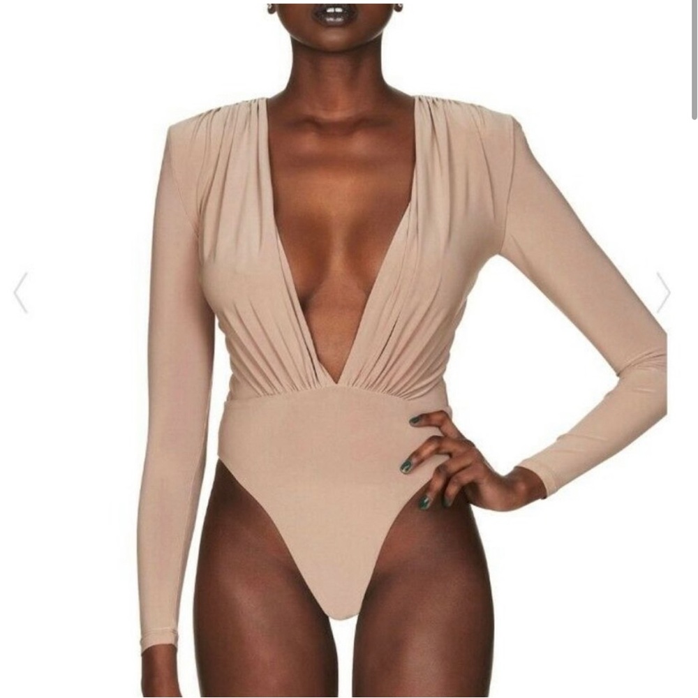 Nookie latte tan dasha bodysuit S